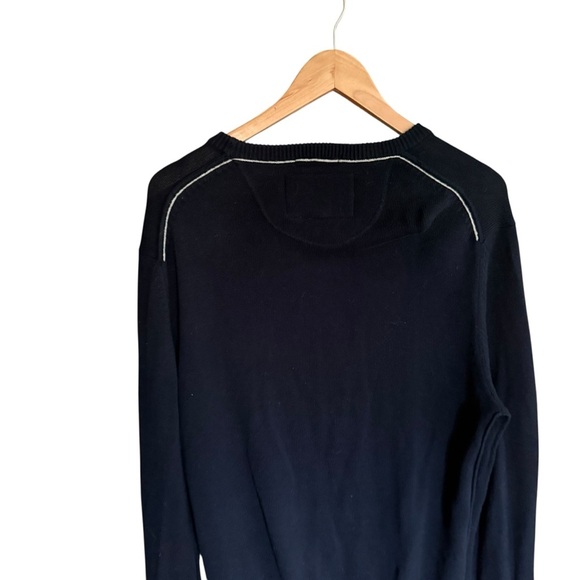 American Eagle Men’s Vintage Fit Navy Blue Crew Neck Sweater Size M Classic Y2K - Picture 7 of 10